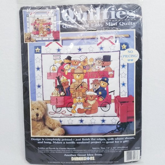 Quilties Mini Quilt Kit Teddies on Parade - New - Picture 1 of 7
